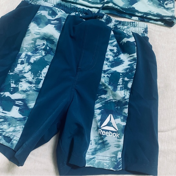 Reebok Toddler Boys Long Sleeve Rashguard and Swim Trunks Set with UPF 50+, - Picture 6 of 11
